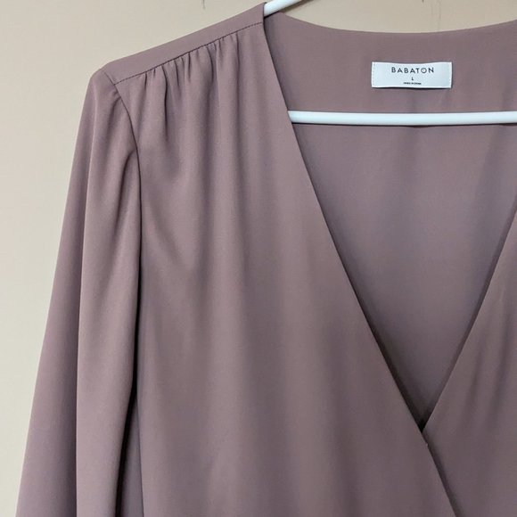 Aritzia Babaton Optima Dress in Shadow Mauve Size L - Picture 8 of 14